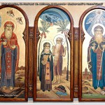 North-west wall. Desert Fathers. St. Pachomius, St. Paul & S