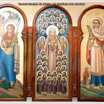 South-west wall. Female Martyrs. St. Marina, St. Demiana & t
